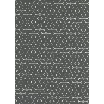 Szürke virág mintás tapéta (10025-15)