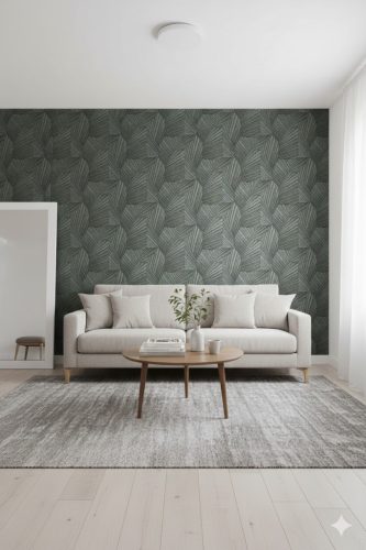 Fekete-ezüst design mintás tapéta (10152-47)