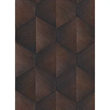   Sötétbarna-bronz geometriai mintás tapéta (Fashion for Walls 10370-48)