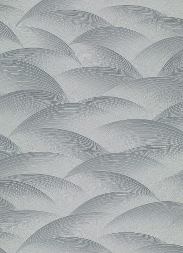 Szürke-ezüst modern hullám mintás tapéta (Fashion for Walls 10372-29)