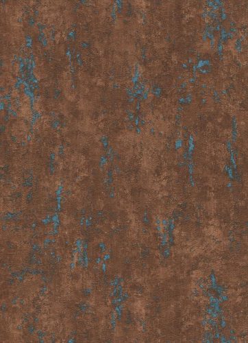 Barna-türkiz  foltos beton mintás tapéta (Fashion for Walls 10375-19)