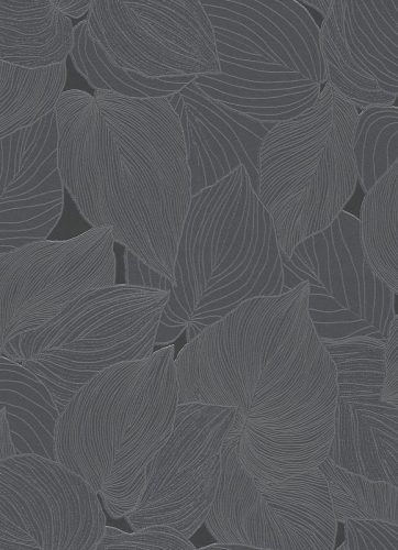 Barna-ezüst leveles tapéta (Collage 10381-15)