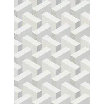 Fehér-szürke 3D mintás tapéta (Collage 10382-02)