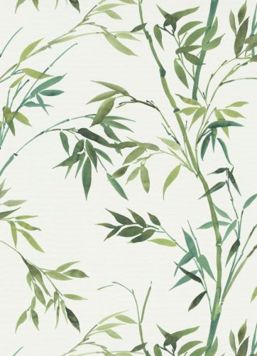 Zöld akvarell bambusz mintás tapéta (Martinique 10388-07)