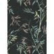 Fekete alapú akvarell bambusz mintás tapéta (Martinique 10388-15)