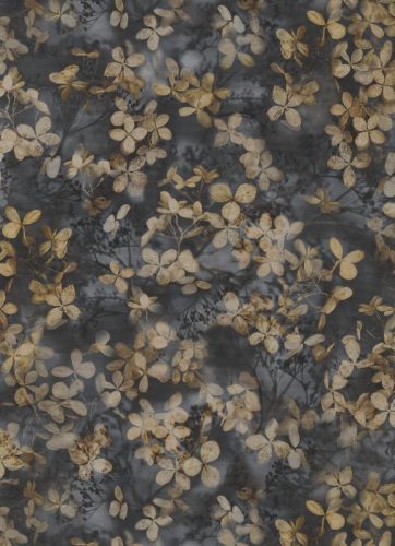 Antracit-barna szolid virág mintás tapéta (Play of Light 10415-15)