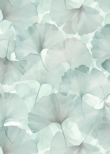 Ginkgo levél mintás tapéta türkiz(Elysium 10470-18)