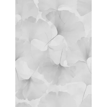   Ginkgo levél mintás tapéta fehér-szürke (Elysium 10470-31)