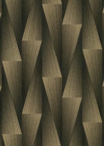 Antracit-arany geometriai absztrakt mintás tapéta (10526-15)