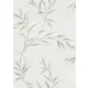 Ezüstösszürke-fehér hosszúkás Art deco levél mintás tapéta (10528-31)