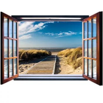   Ablakból a kilátás vlies poszter, fotótapéta 1054VEZ4 /201x145 cm/