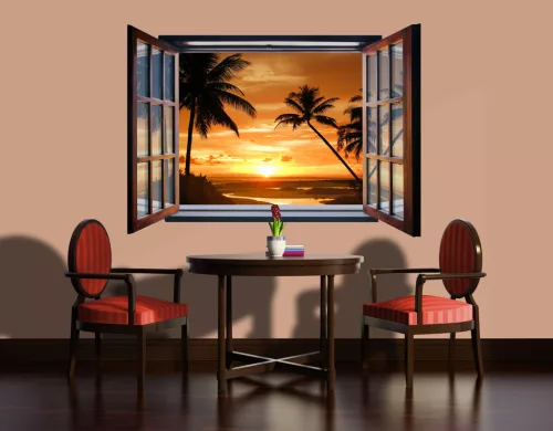 Ablakból a kilátás vlies poszter, fotótapéta 1056VEZ4 /201x145 cm/