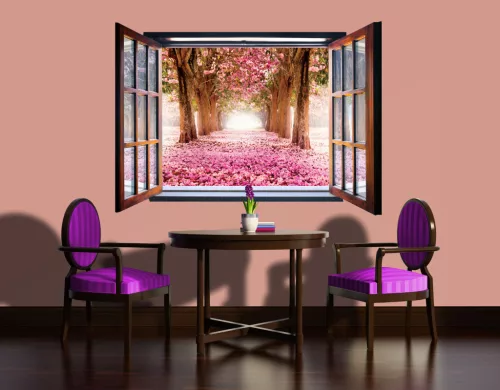 Ablakból a kilátás vlies poszter, fotótapéta 1057VEZ4 /201x145 cm/