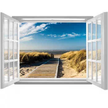   Ablakból a kilátás vlies poszter, fotótapéta 1059VEZ4 /201x145 cm/