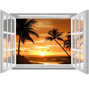   Kilátás az ablakból vlies poszter, fotótapéta 1061VEZ4 /201x145 cm/