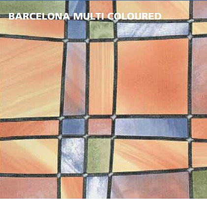 Gekkofix Barcelona Multi Coloured  öntapadós üveg tapéta 45 cm x 2 m