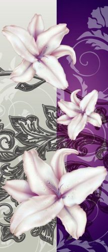 Virág minta öntapadós poszter, fotótapéta 1203SKT /91x211 cm/