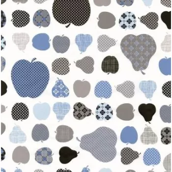 Gekkofix APPLES & PEARS BLUE öntapadós tapéta 45 cm x 2 m
