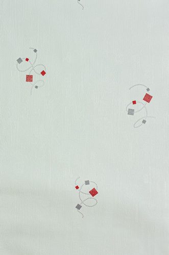 Fehér-piros absztrakt mintás tapéta (13324-50)