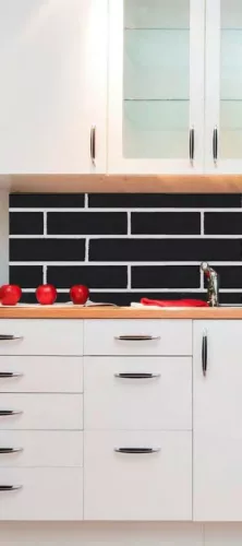 Gekkofix Brick Black öntapadós tapéta 45 cm x 2 m