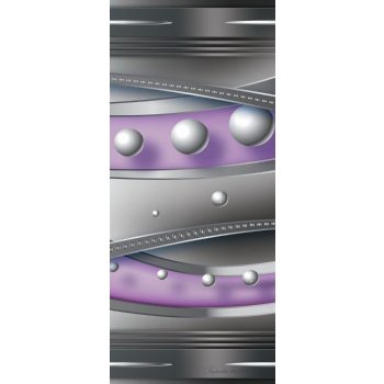  Ezüst golyók lilában öntapadós poszter, fotótapéta 1453SKT /91x211 cm/