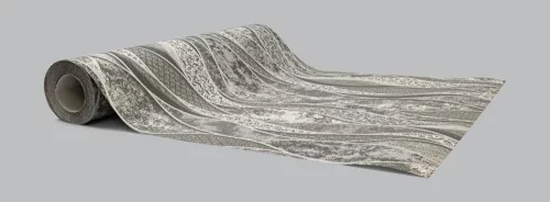 Grafit-ezüst hullám mintás tapéta (1514-21)