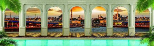 Isztambul vlies poszter, fotótapéta 1518VEEXXXL /832x254 cm/