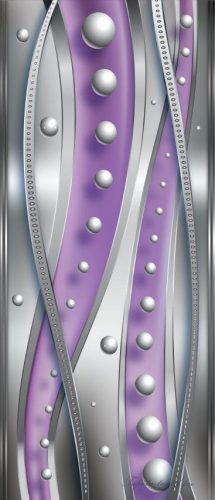 Ezüst gyöngyök lilában öntapadós poszter, fotótapéta 1550SKT /91x211 cm/