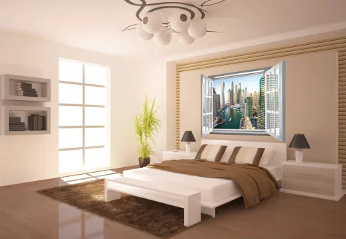 Kilátás az ablakból Dubai vlies poszter, fotótapéta 1942VEZ4 /201x145 cm/