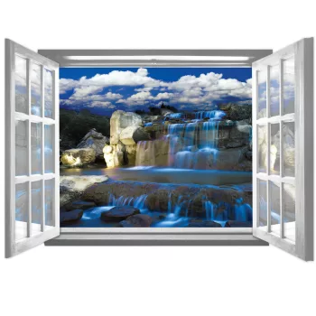   Ablakból a kilátás vlies poszter, fotótapéta 2063VEZ4 /201x145 cm/