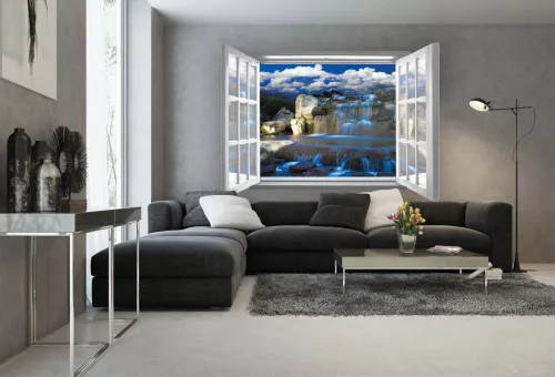Ablakból a kilátás vlies poszter, fotótapéta 2063VEZ4 /201x145 cm/