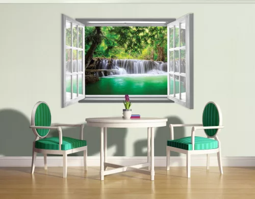 Ablakból a kilátás vlies poszter, fotótapéta 2065VEZ4 /201x145 cm/