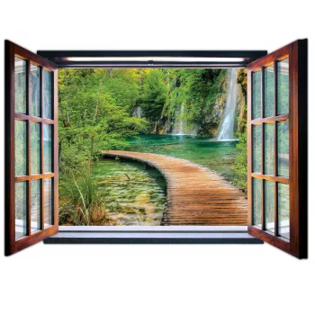   Ablakból a kilátás vlies poszter, fotótapéta 2068VEZ4 /201x145 cm/