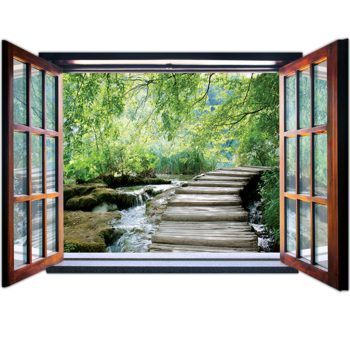   Ablakból a kilátás vlies poszter, fotótapéta 2077VEZ4 /201x145 cm/