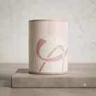 Beige-barna-halvány rózsaszín modern mintás bordűr