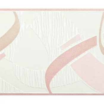 Beige-barna-halvány rózsaszín modern mintás bordűr