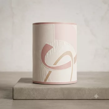 Beige-barna-halvány rózsaszín modern mintás bordűr