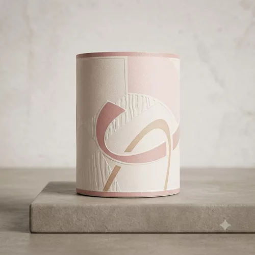 Beige-barna-halvány rózsaszín modern mintás bordűr