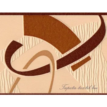 Beige -sötétbarna modern mintás bordűr
