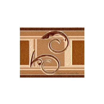 Beige-sötétbarna modern hullám mintás bordűr