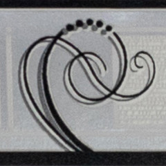 Fekete-fehér-ezüst modern hullám mintás bordűr