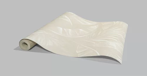 Nagy fehér levél mintás tapéta (286595)