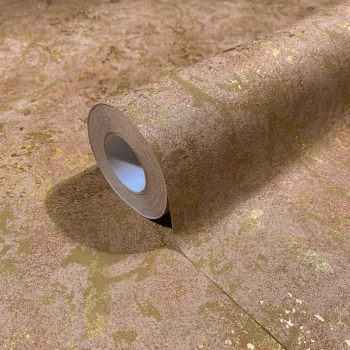   Barna-arany-réz kopottas barokk mintás tapéta (City Glow 34295)