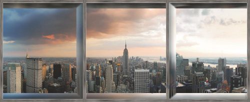 New York ablakból vlies poszter, fotótapéta 447VEEXXXL /832x254 cm/