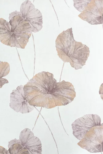 Barna nagy levél mintás tapéta (458237)