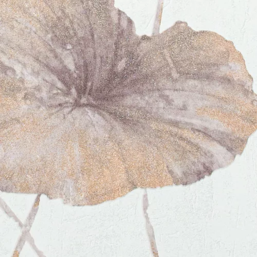 Barna nagy levél mintás tapéta (458237)