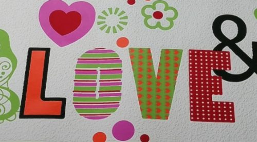 LOVE & Peace bordűr, (0,24x5 m)