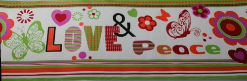LOVE & Peace bordűr, (0,24x5 m)