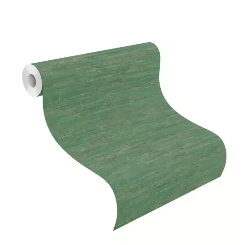 Zöld színű falap mintás tapéta  (537048)