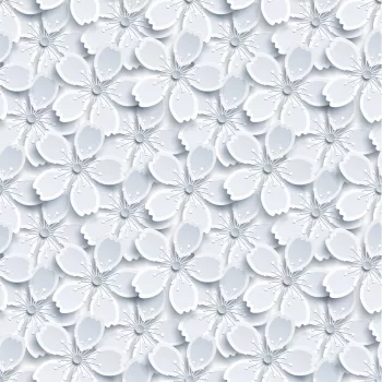 Gekkofix WHITE FLOWERS öntapadós tapéta 45 cm x 15 m